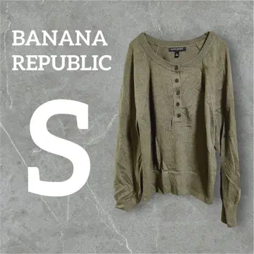 BANANA REPUBLIC 버튼 니트 S 올리브 여성용