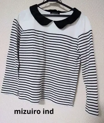 mizuiro ind 보더 긴팔 상의