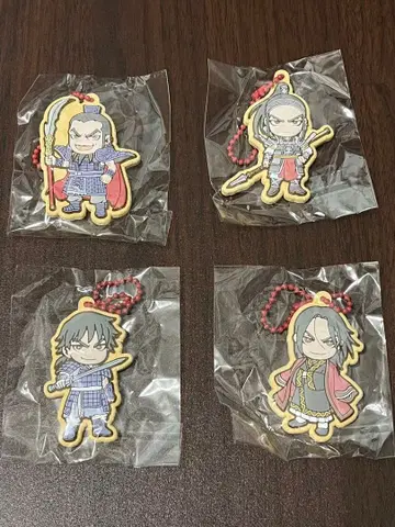 킹덤 쿠키풍 러버 마스코트 스트랩 (신, 영정, 왕기, 왕분)