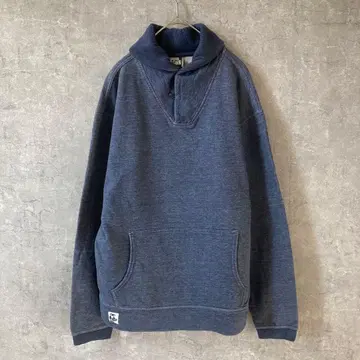 CHUMS 맨투맨 숄카라 속기모 후드티 포켓 L 사이즈