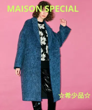 MAISON SPECIAL 멜란지 모헤어 샤기 오버코트
