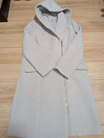 Loungedress 그레이 후드 부착 코트