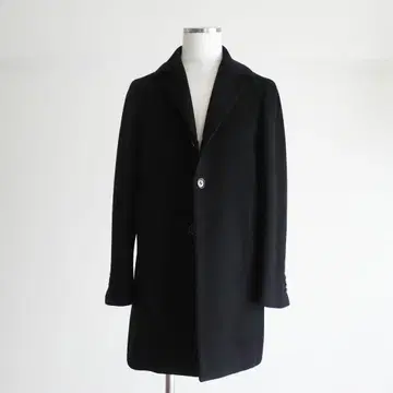 Sartoria Ring 울 캐시미어 체스터필드 코트 블랙