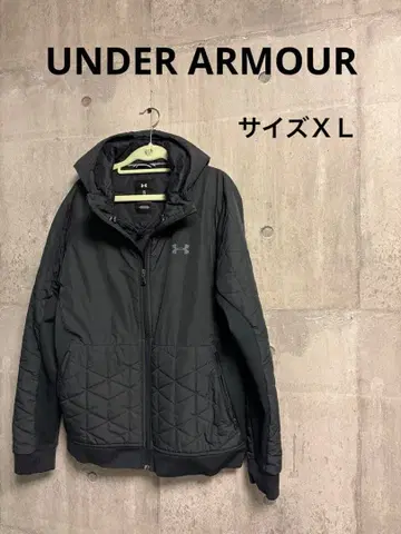 새상품급 UNDER ARMOUR 후드 부착 자켓 XL 블랙