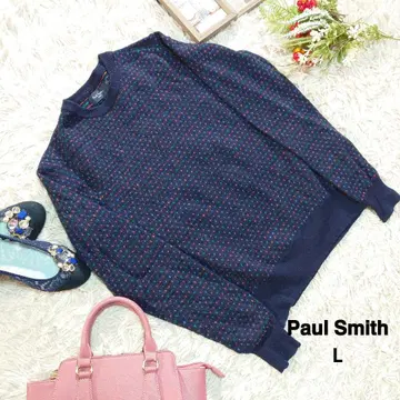 PaulSmith 양모 100% 니트 스웨터 (L) 네이비/도트