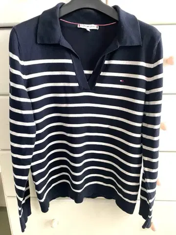 TOMY HILFIGER 스트라이프 니트 네이비 S