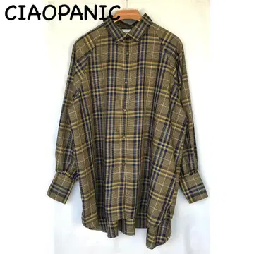 CIAOPANIC 체크 무늬 긴팔 셔츠