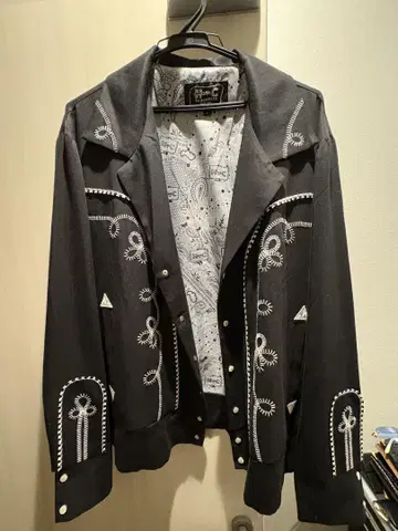 H Bar C Ranchwear 자수 자켓 블랙