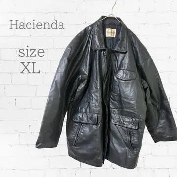 Hacienda 가죽 자켓 XL 소가죽 빅 사이즈 블랙