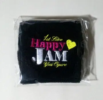 미개봉 오구라 유이 1st 라이브 HAPPY JAM 리스트 밴드 블랙