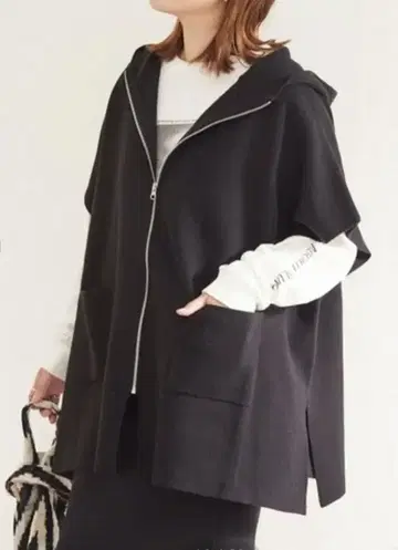 JOURNAL STANDARD 후디 판초 블랙