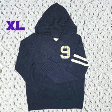 스웨터 후드 부착 포켓 부착 네이비 XL 남성용 여아