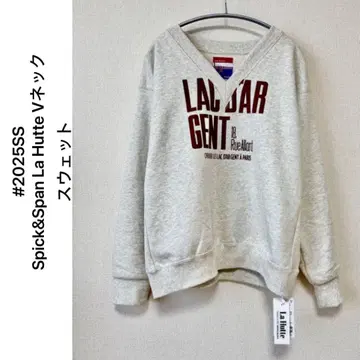 새상품 Spick&Span La Hutte / 라 위트 V넥 맨투맨
