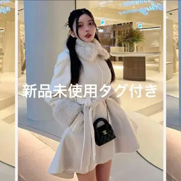 다리치 허리 벨트 멜톤 코트