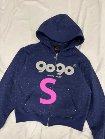 9090 OG Logo Glitter Zip Hoodie S