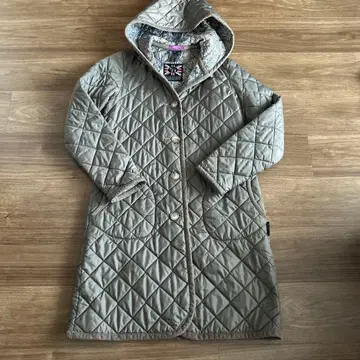 LAVENHAM 리버티 패턴 브랜든 퀼팅 롱 코트 36