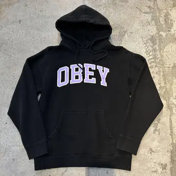 구제 의류 OBEY 오베이 풀오버 후디 블랙 M 후드티 맨투맨