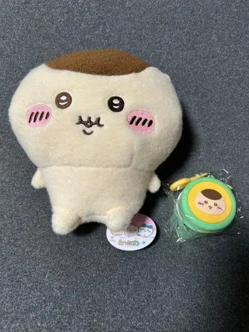 치이카와 (먼작귀) 시이푸와 봉제 인형 실리콘 파우치 밤만쥬 2종 세트
