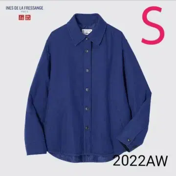 유니클로 x 이네스 패디드 셔츠 자켓 블루 S