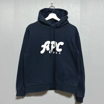 [ A.P.C. ] 아페쎄 (S) 로고 후드티 후디 미국제 네이비