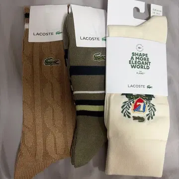 새상품 LACOSTE 라코스테 양말 3세트 25~27/27~