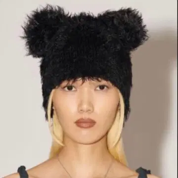 인기! [ AMBUSH ] 앰부쉬 테디 귀달린 모자 핑크