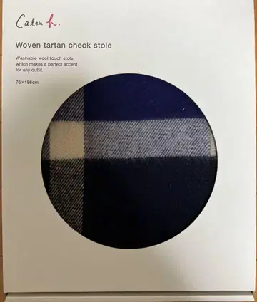 Calen h 우븐 타탄 체크 스톨 76x186cm 박스 포함
