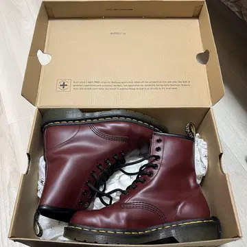[컨디션 최상 박스 포함] 닥터마틴 Dr. Martens 8홀 체리 레드