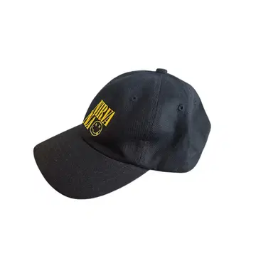 미개봉 새상품! NIRVANA 로고 자수 야구 모자 블랙