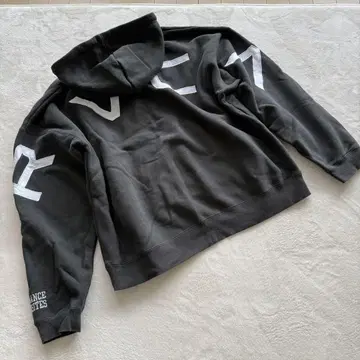 RVCA 루카 다크 그레이 후드 부착 후드티 L