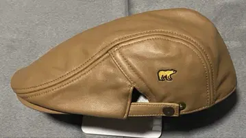 3239 골든 베어 천연 가죽 헌팅 캡