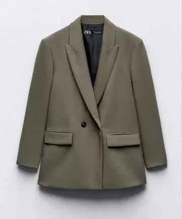 ZARA 오버 사이즈 블레이저 카키