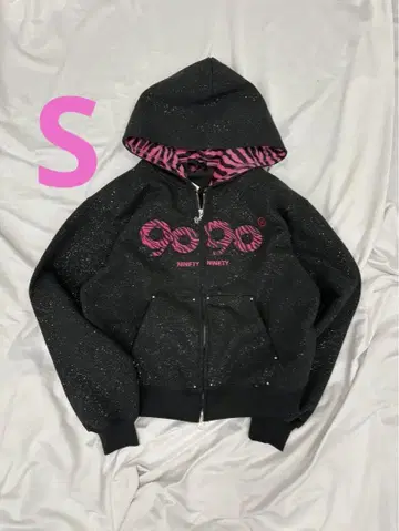 90OG Logo Glitter Zip Hoodie size S