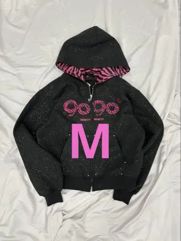 9090 OG Logo Glitter Zip Hoodie M