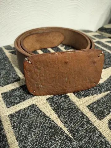 OURET 벨트 가죽 베이지