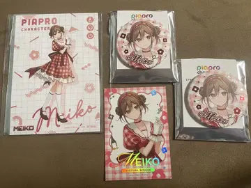 MEIKO Anique 플라워 레트로 룩 캔뱃지 클리어 카드 4종 세트