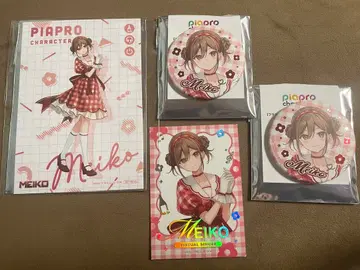 MEIKO Anique 플라워 레트로 룩 캔뱃지 클리어 카드 4종 세트