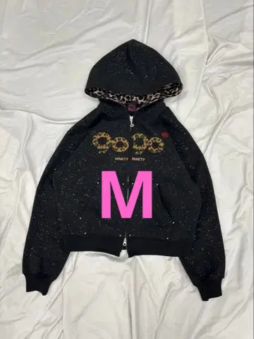 9090 OG 로고 글리터 집 후디 M