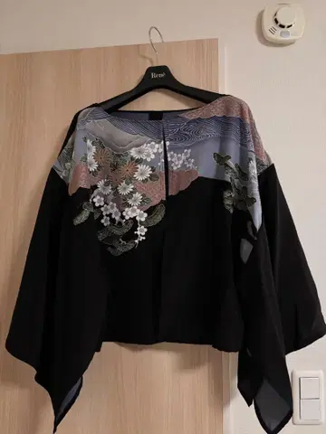 블랙 토메소데 리메이크 자켓 기모노 슬리브