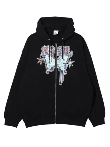 BUTTERFLY ZIP UP HOODIE X-girl 지퍼 후드티