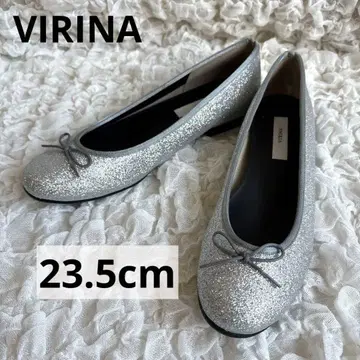 VIRINA 비리나 우천 겸용 라운드 글리터 발레 슈즈 23.5