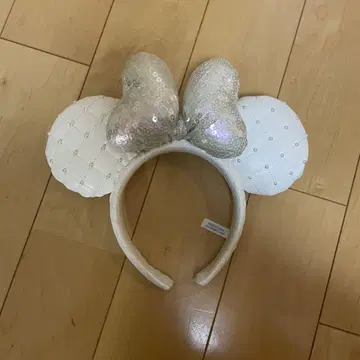 디즈니 머리띠 퀼팅 미니 화이트