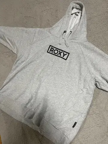 ROXY 그레이 후드 부착 후드티