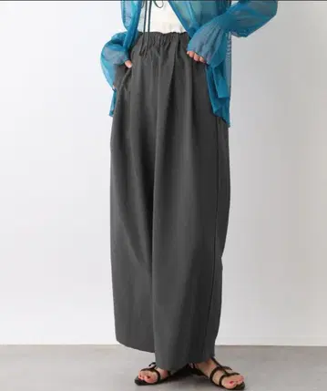 렙심 사이드 절개 와이드 팬츠 108847 블랙 새상품급