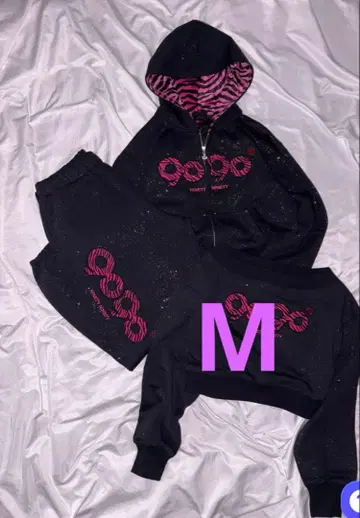 9090 girl OG 로고 글리터 셋업
