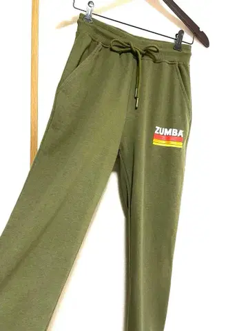ZUMBA 스웨트 팬츠 (S) 풀렝스 (카키)