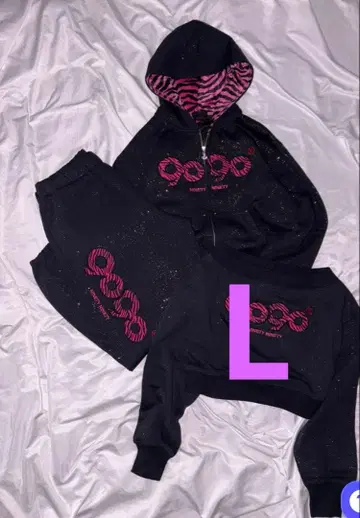 9090 girl OG Logo Glitter 셋업