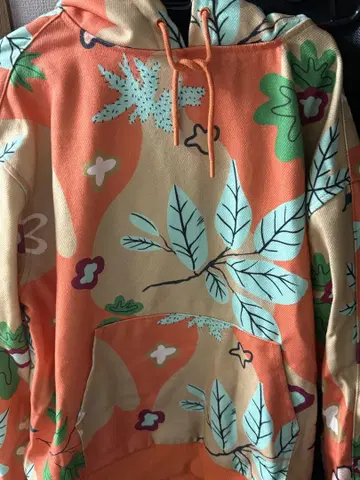 ZARA 꽃무늬 후드티 XL