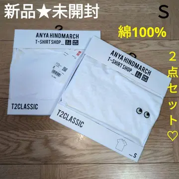 미개봉 새상품 UNIQLO 안야 힌드마치 면 100% T셔츠 인기 2점