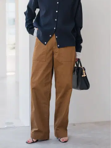 Spick and Span 루즈 베이커 팬츠 38 카멜